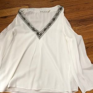 alice & olivia cold shoulder  blouse s/m